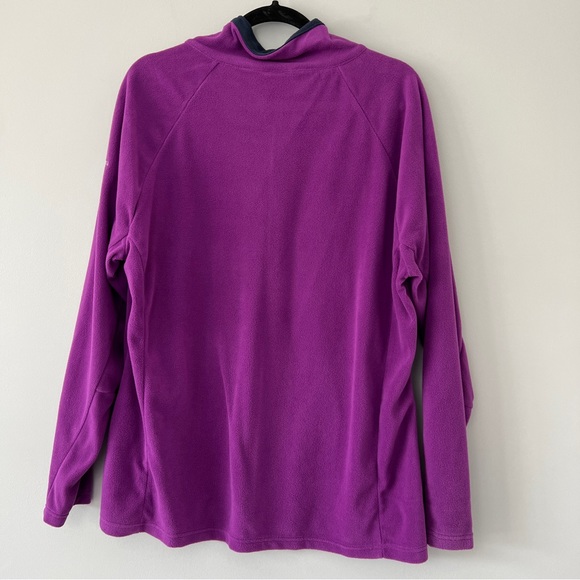 Columbia Benton Springs Quarter Zip Purple and Navy Fleece - Picture 4 of 4